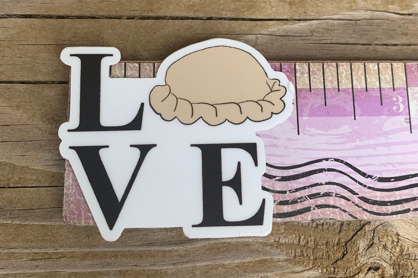 Love pasty vinyl sticker | waterproof sticker | pasty |  yooper | UP | Upper Peninsula | Michigan | decal |  laptop sticker | love |