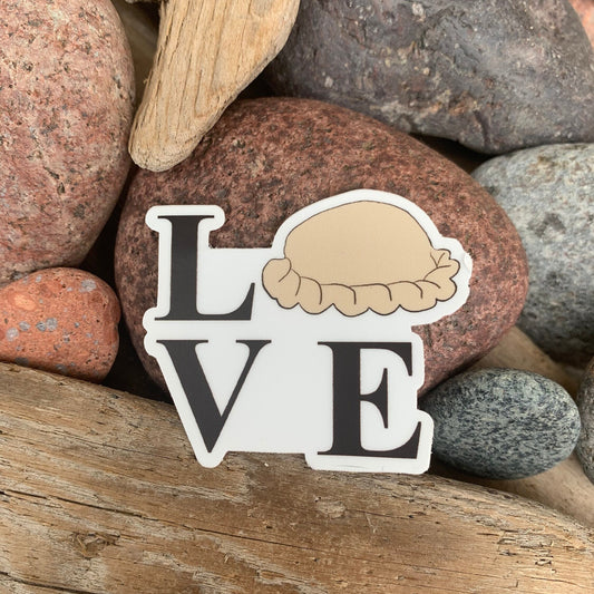Love pasty vinyl sticker | waterproof sticker | pasty |  yooper | UP | Upper Peninsula | Michigan | decal |  laptop sticker | love |