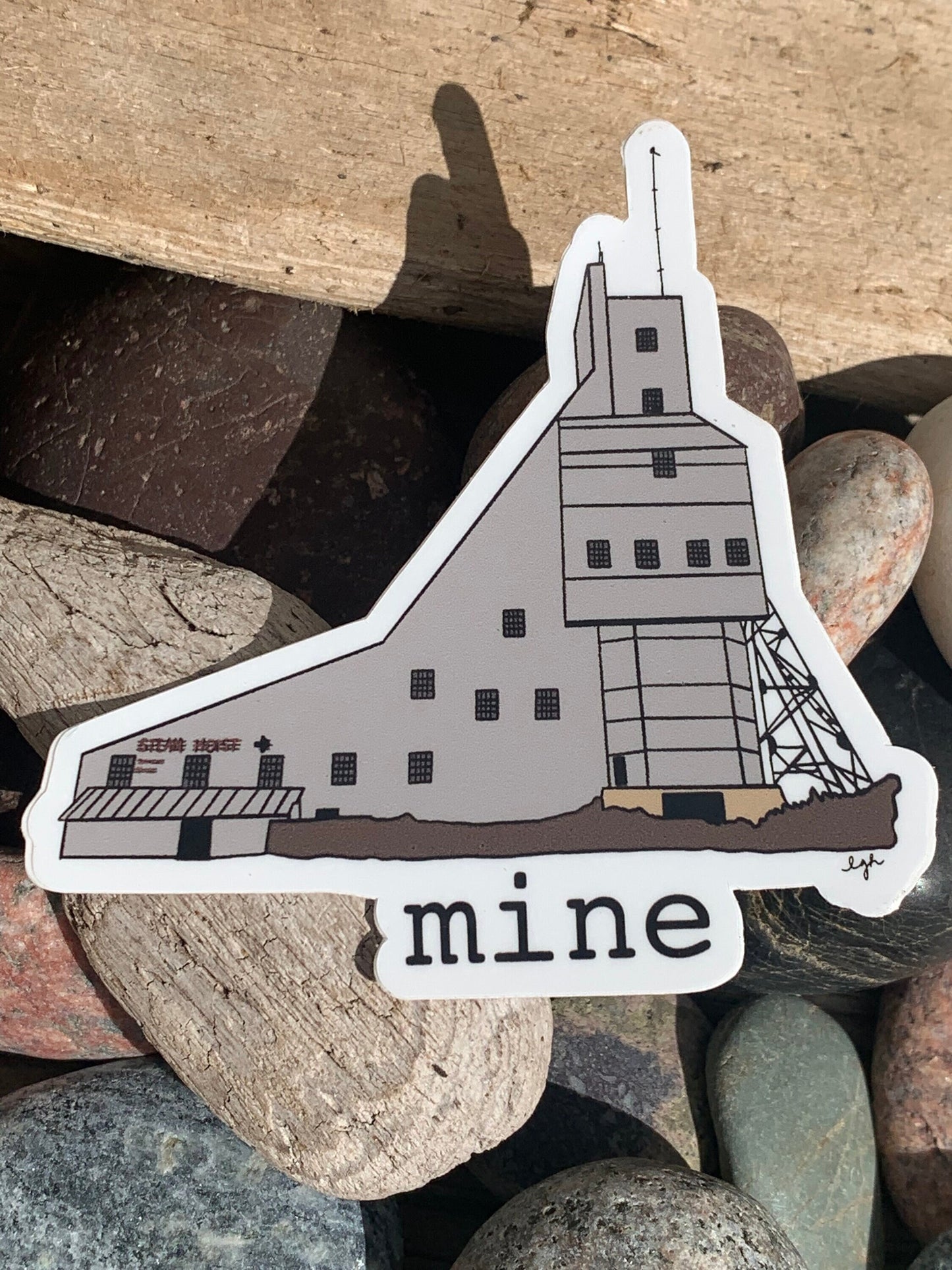 Mine sticker |  copper mine | waterproof  | water bottle sticker | laptop sticker | yooper | UP | Upper Peninsula | Michigan | decal