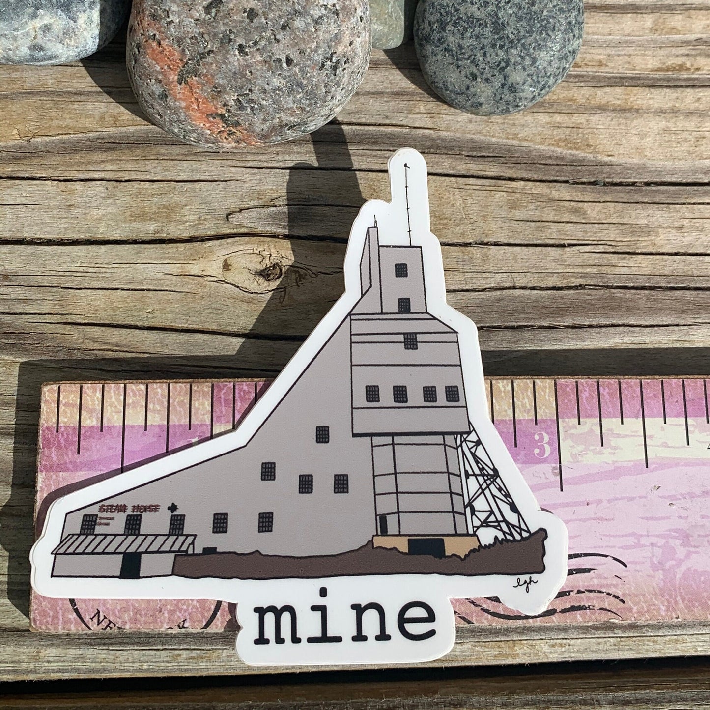 Mine sticker |  copper mine | waterproof  | water bottle sticker | laptop sticker | yooper | UP | Upper Peninsula | Michigan | decal