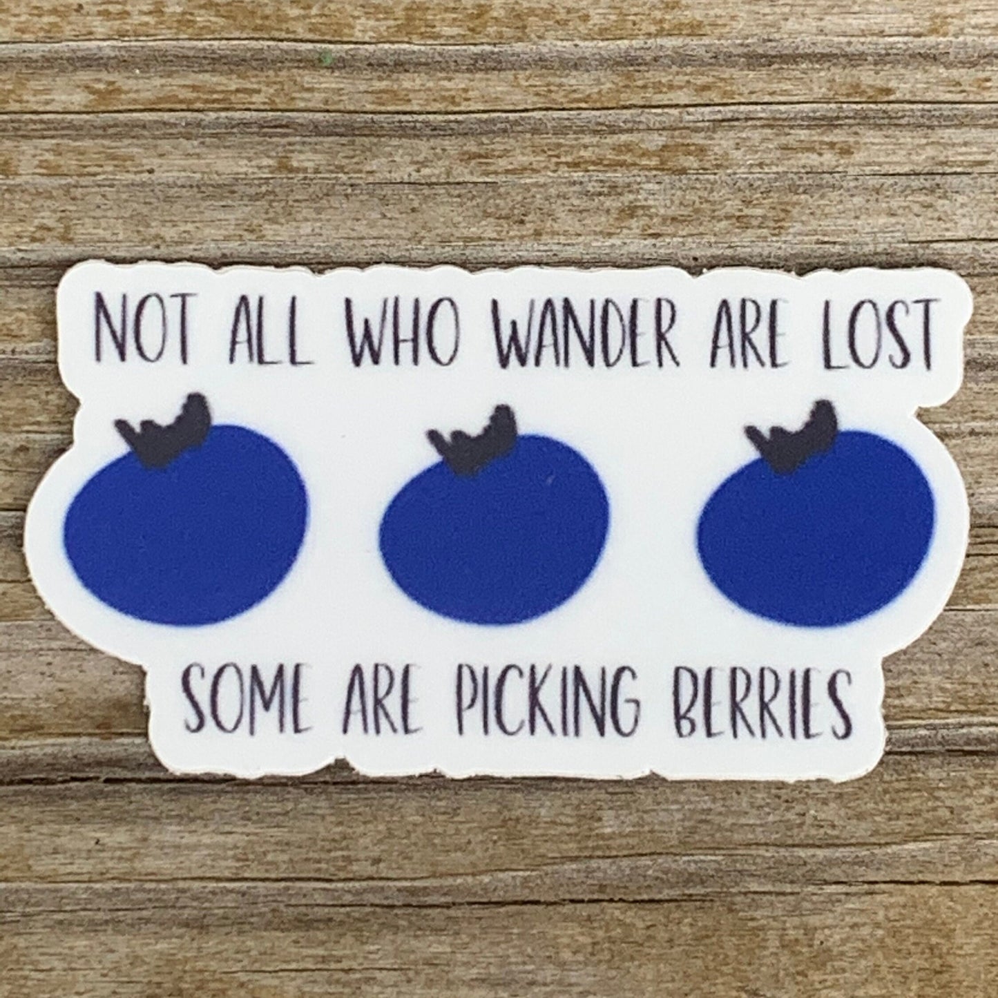 Blueberry vinyl magnet | magnet |  Not all who wander | Maine |  Michigan | refrigerator magnet |  blueberries  | picking berries | berry